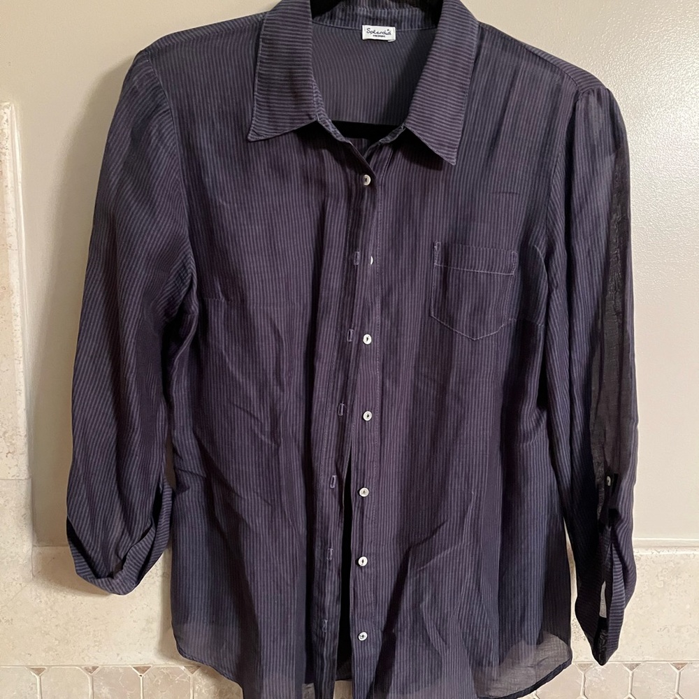 Splendid Navy Button Down